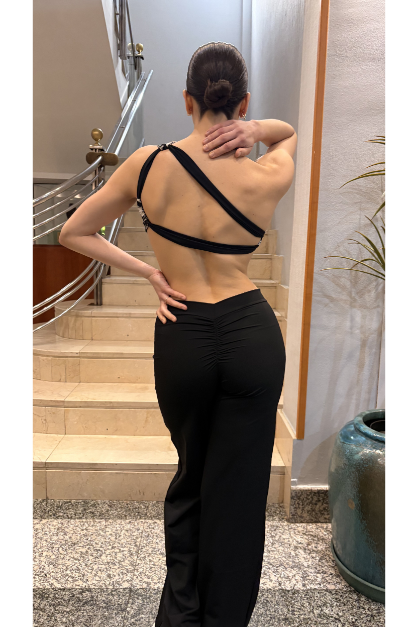 Conjunto Anastasia Flores Negro
