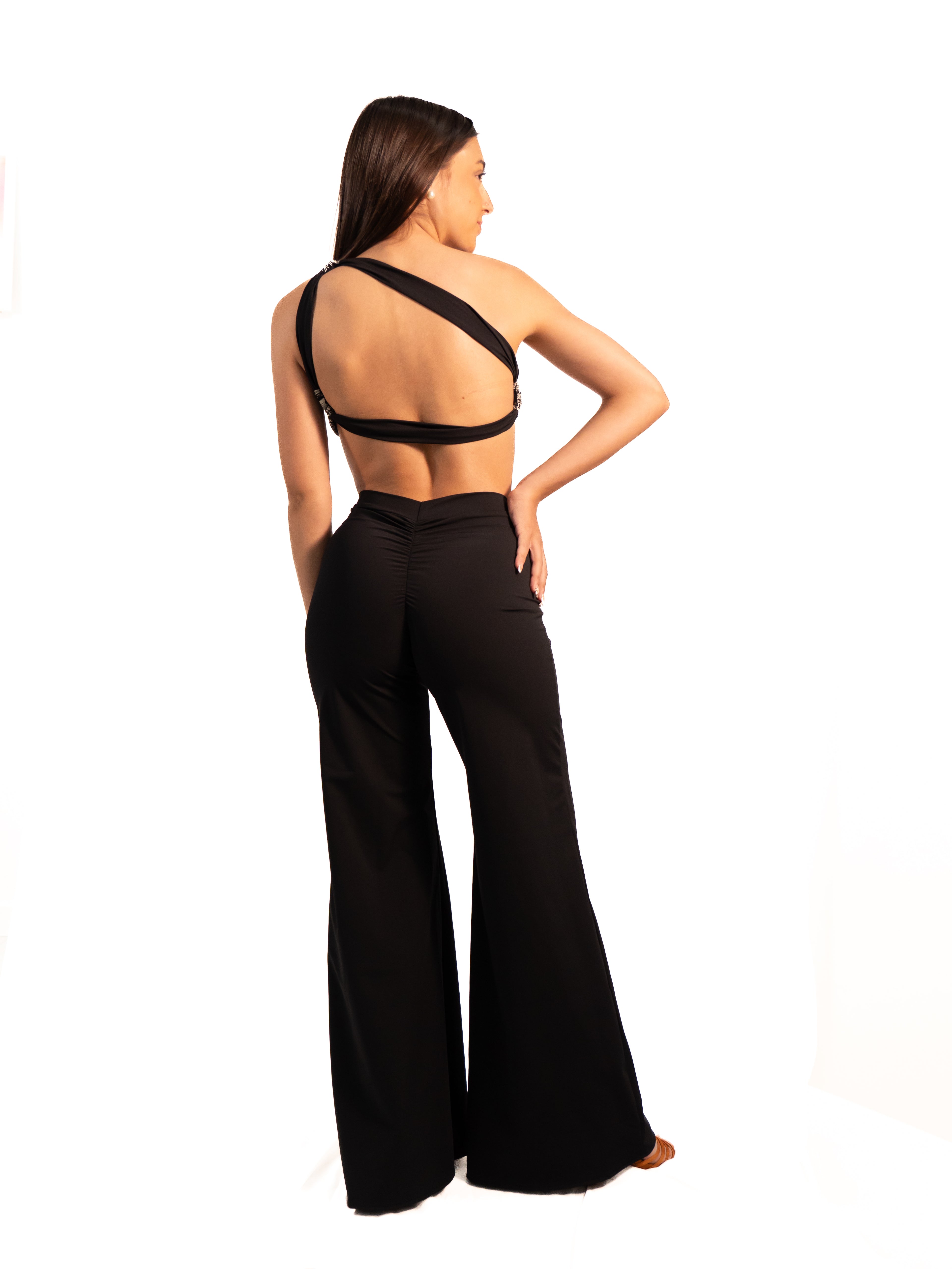 Conjunto Anastasia Flores Negro