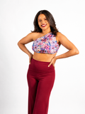 Top Anastasia Reversible Flores Burdeos